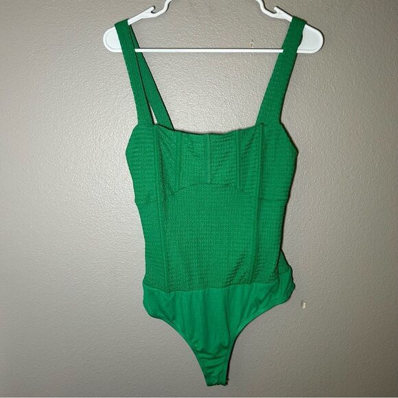 NEW Lulu’s Signature Look green bustier bodysuit women’s size large - Picture 3 of 10